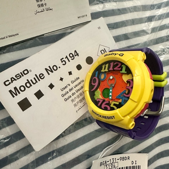 Casio Baby-G Yellow and Purple Women Watch - Picture 14 of 15